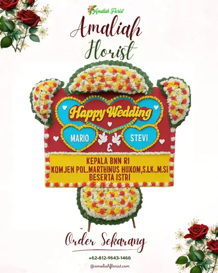 Papan Bunga Pernikahan Sukasaba